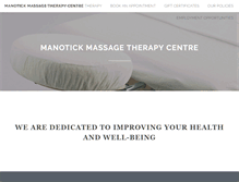 Tablet Screenshot of manotickmassagetherapy.com